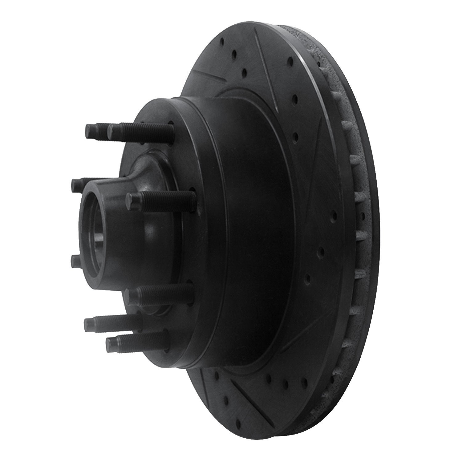 633-54136R Drilled/Slotted Brake Rotor [Black], 1995-2007 Ford/Lincoln/Mercury/Mazda, Position: Front Right