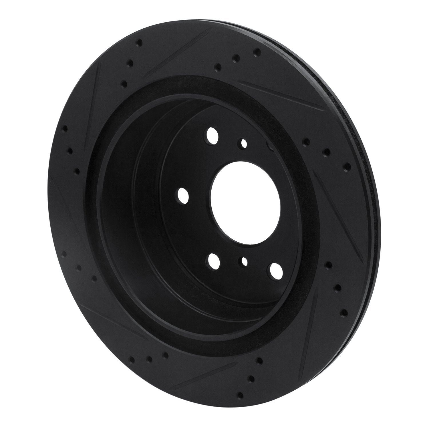 633-54155R Drilled/Slotted Brake Rotor [Black], 1997-2002 Ford/Lincoln/Mercury/Mazda, Position: Front Right