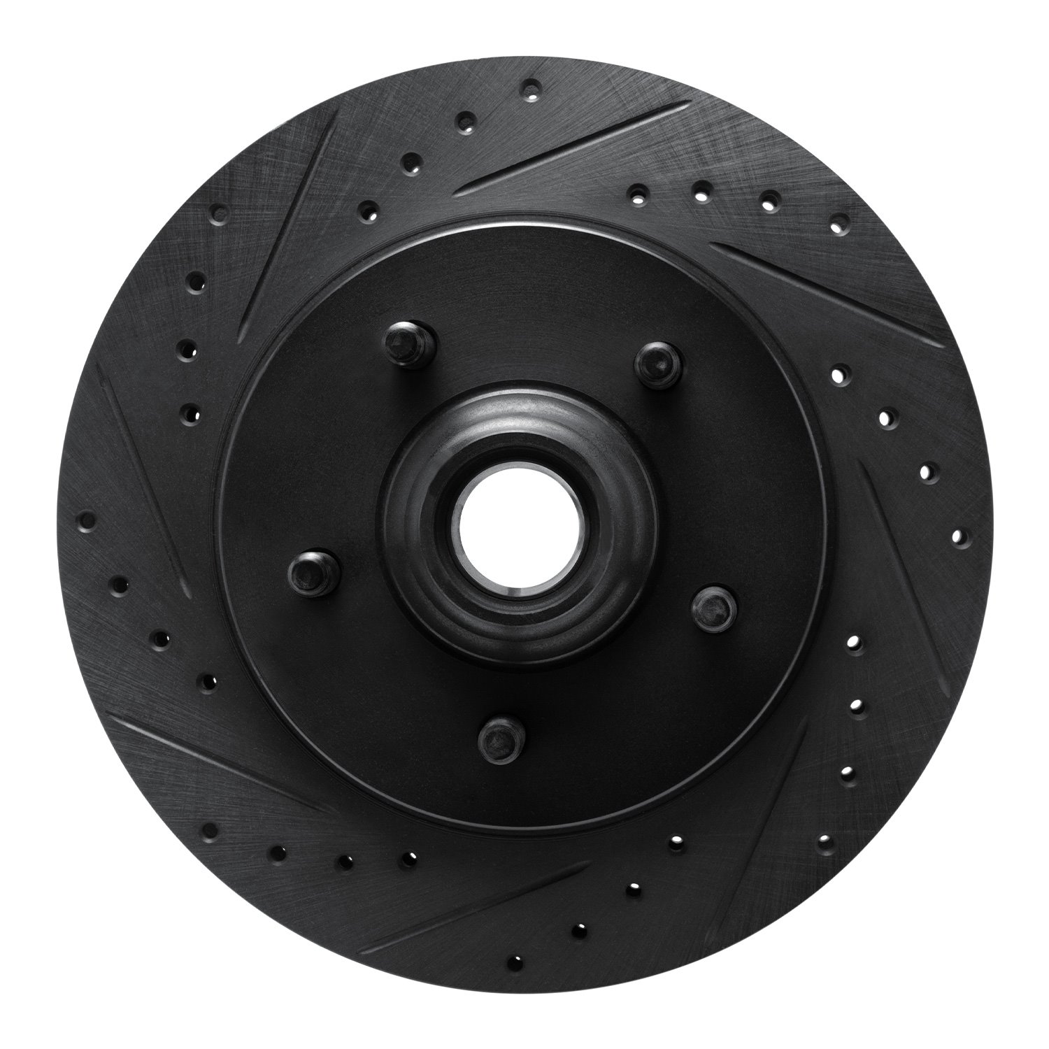 633-54170L Drilled/Slotted Brake Rotor [Black], 1999-2004 Ford/Lincoln/Mercury/Mazda, Position: Front Left