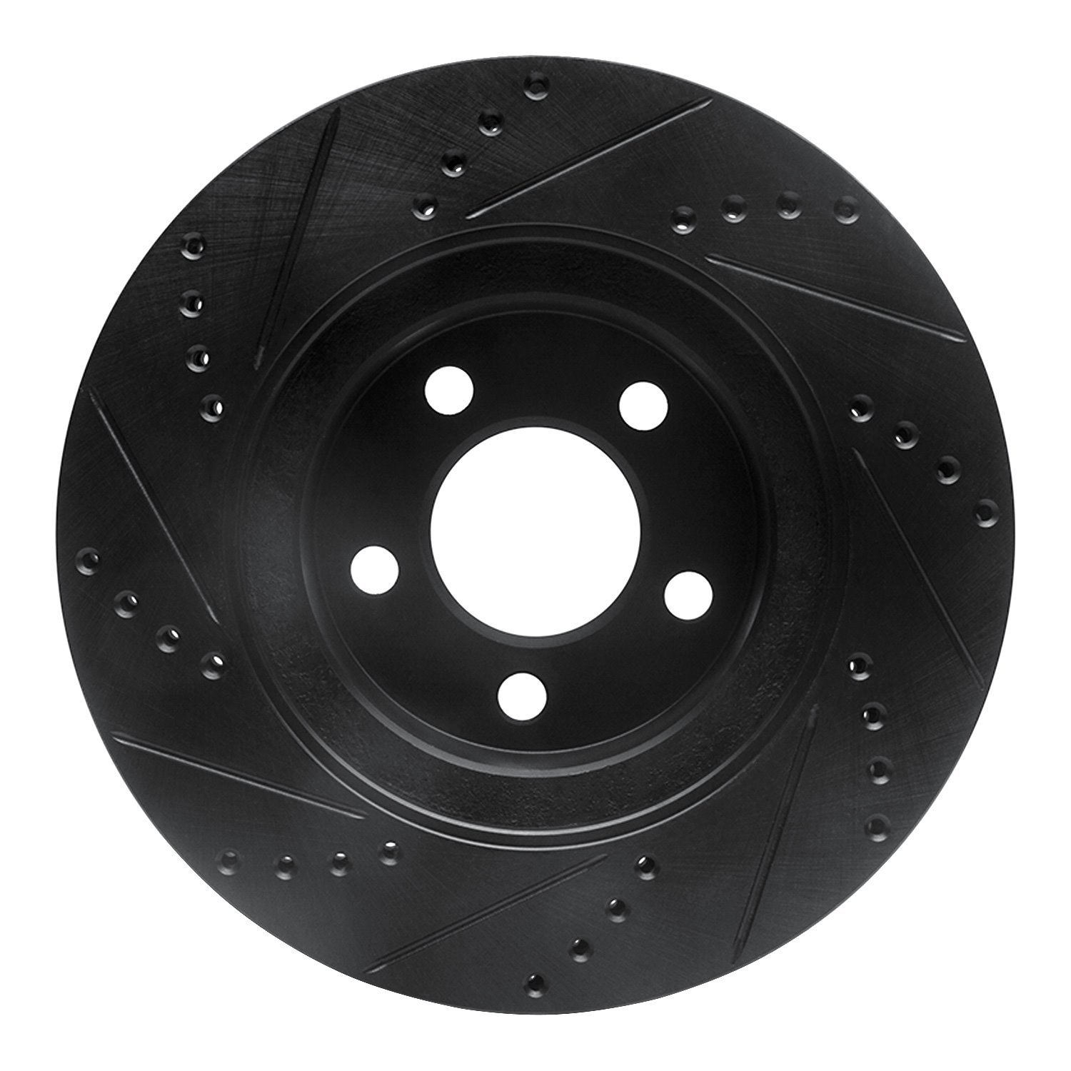 633-54171R Drilled/Slotted Brake Rotor [Black], 2001-2011 Ford/Lincoln/Mercury/Mazda, Position: Front Right