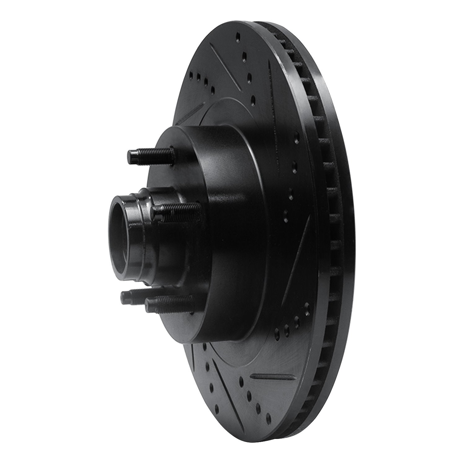 633-54172R Drilled/Slotted Brake Rotor [Black], 2001-2005 Ford/Lincoln/Mercury/Mazda, Position: Front Right