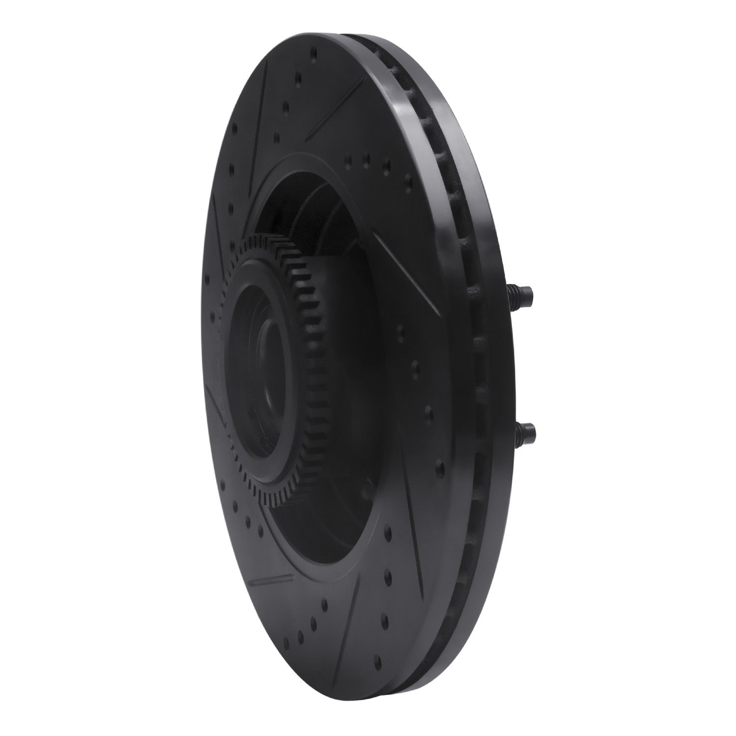 633-54184R Drilled/Slotted Brake Rotor [Black], 2004-2008 Ford/Lincoln/Mercury/Mazda, Position: Front Right
