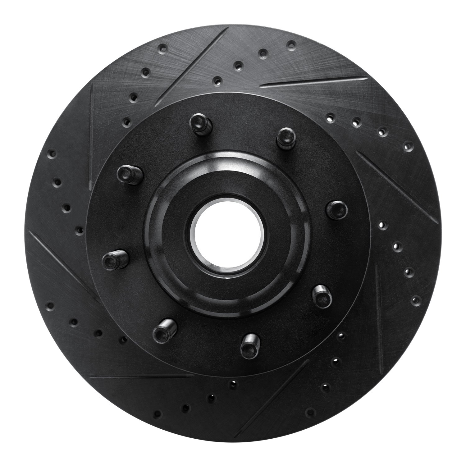 633-54201L Drilled/Slotted Brake Rotor [Black], 2005-2007 Ford/Lincoln/Mercury/Mazda, Position: Front Left