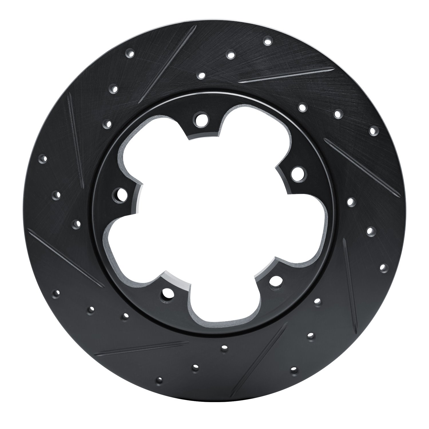 633-54228L Drilled/Slotted Brake Rotor [Black], 2015-2020 Ford/Lincoln/Mercury/Mazda, Position: Rear Left