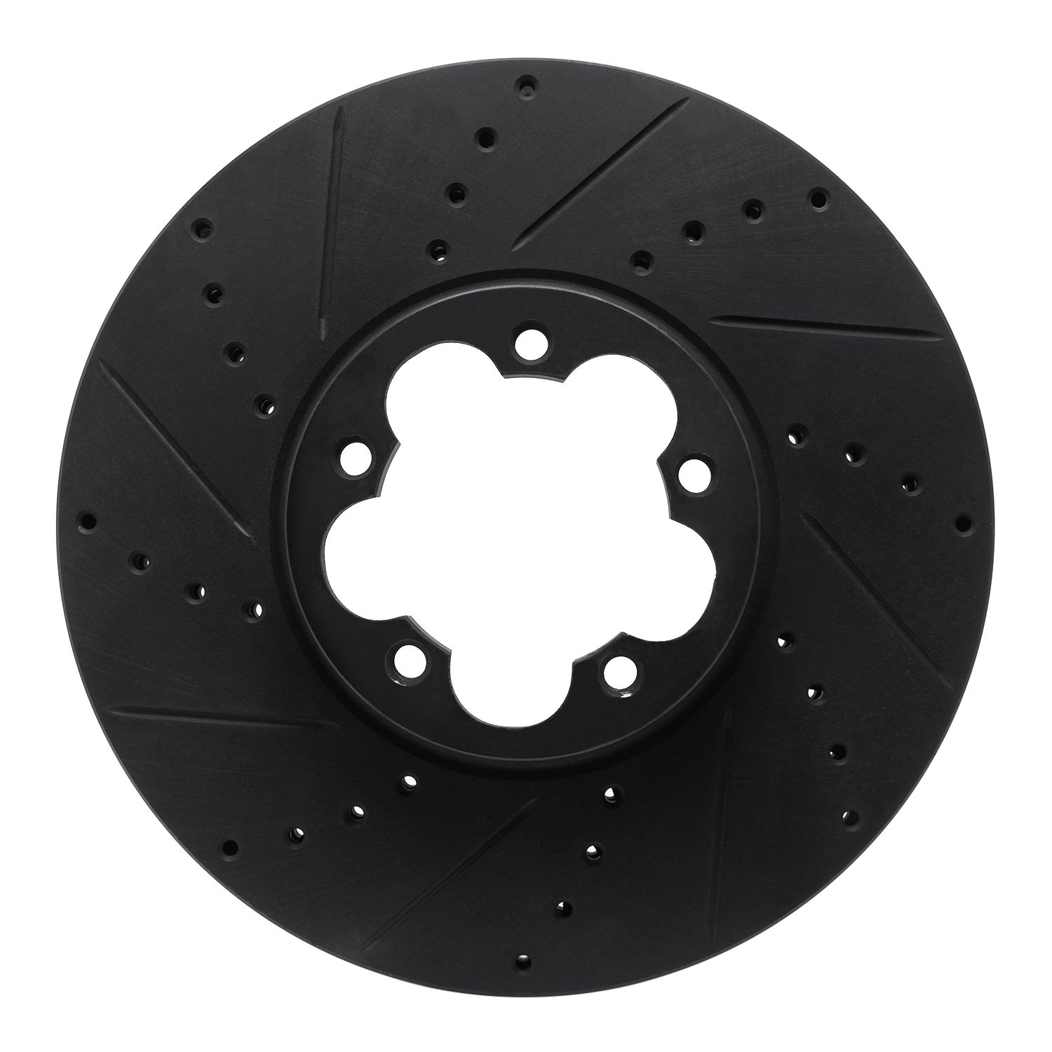 633-54230L Drilled/Slotted Brake Rotor [Black], Fits Select Ford/Lincoln/Mercury/Mazda, Position: Front Left