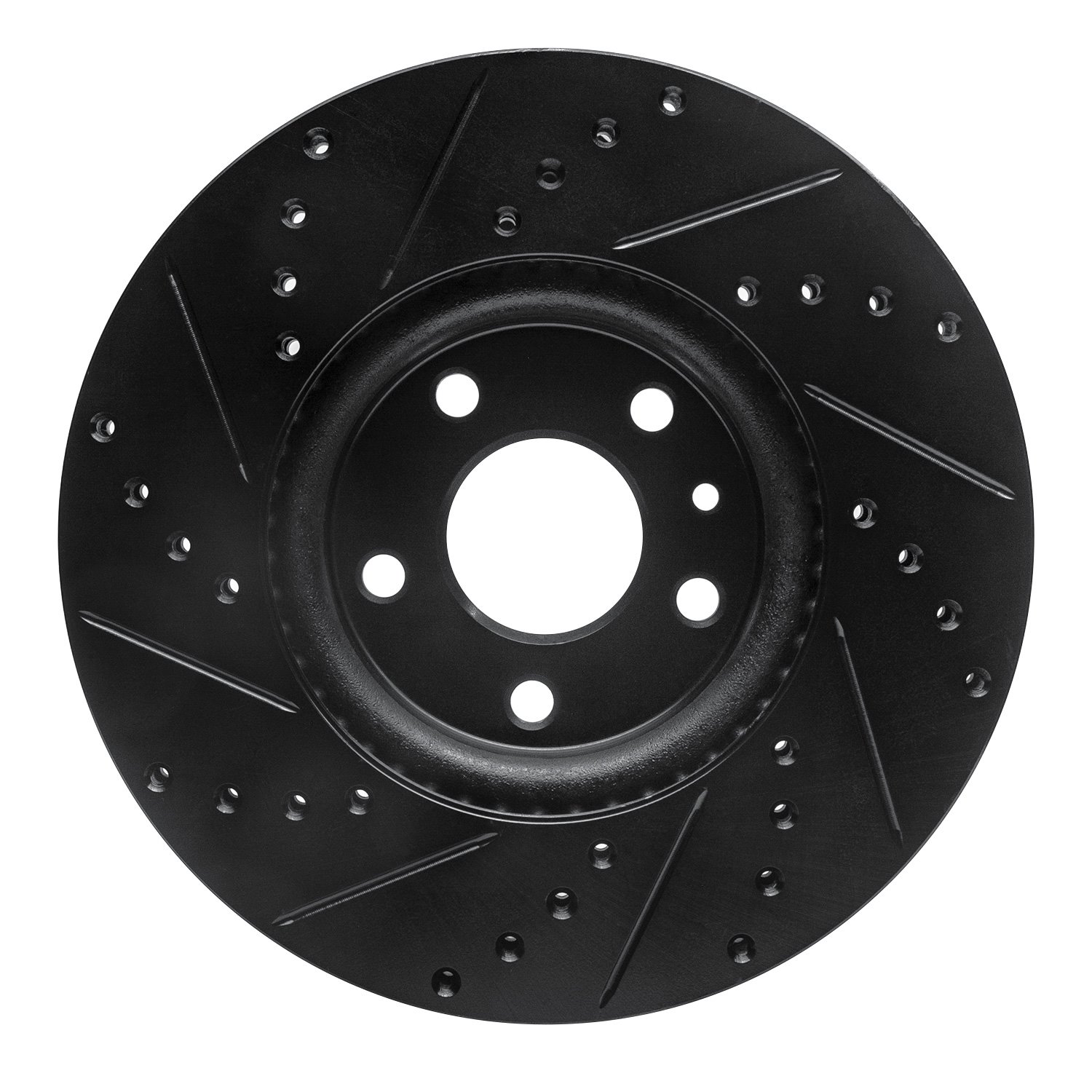 633-54259R Drilled/Slotted Brake Rotor [Black], 2013-2020 Ford/Lincoln/Mercury/Mazda, Position: Front Right