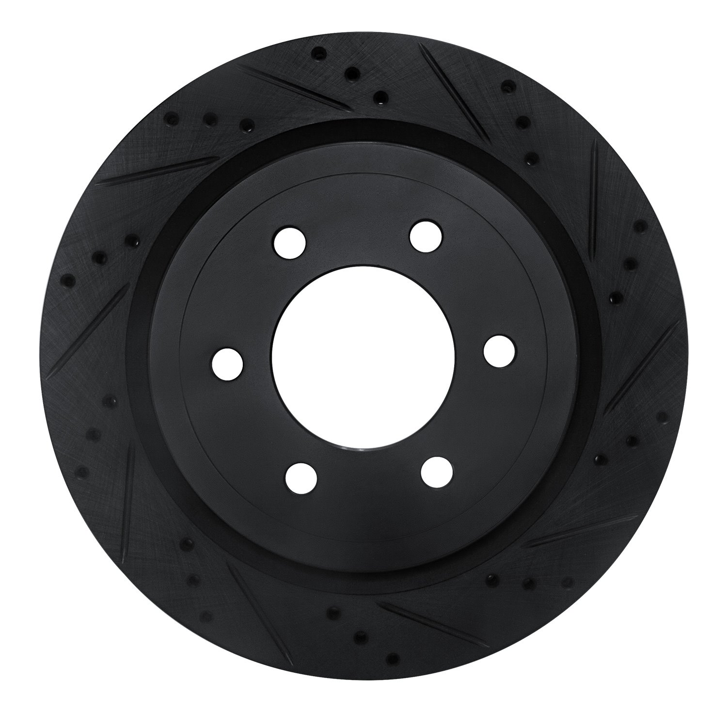 633-54267R Drilled/Slotted Brake Rotor [Black], 2018-2021 Ford/Lincoln/Mercury/Mazda, Position: Rear Right