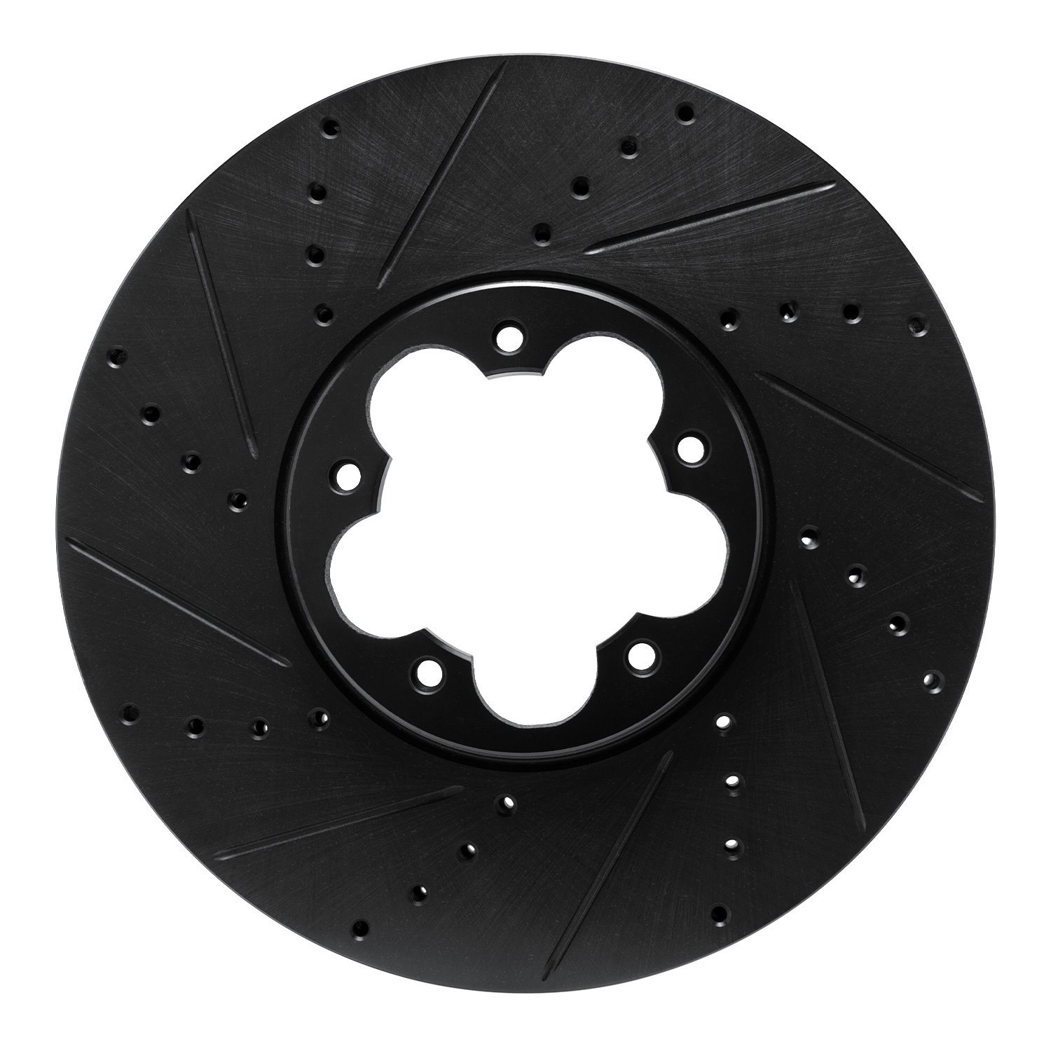 633-54270L Drilled/Slotted Brake Rotor [Black], Fits Select Ford/Lincoln/Mercury/Mazda, Position: Front Left