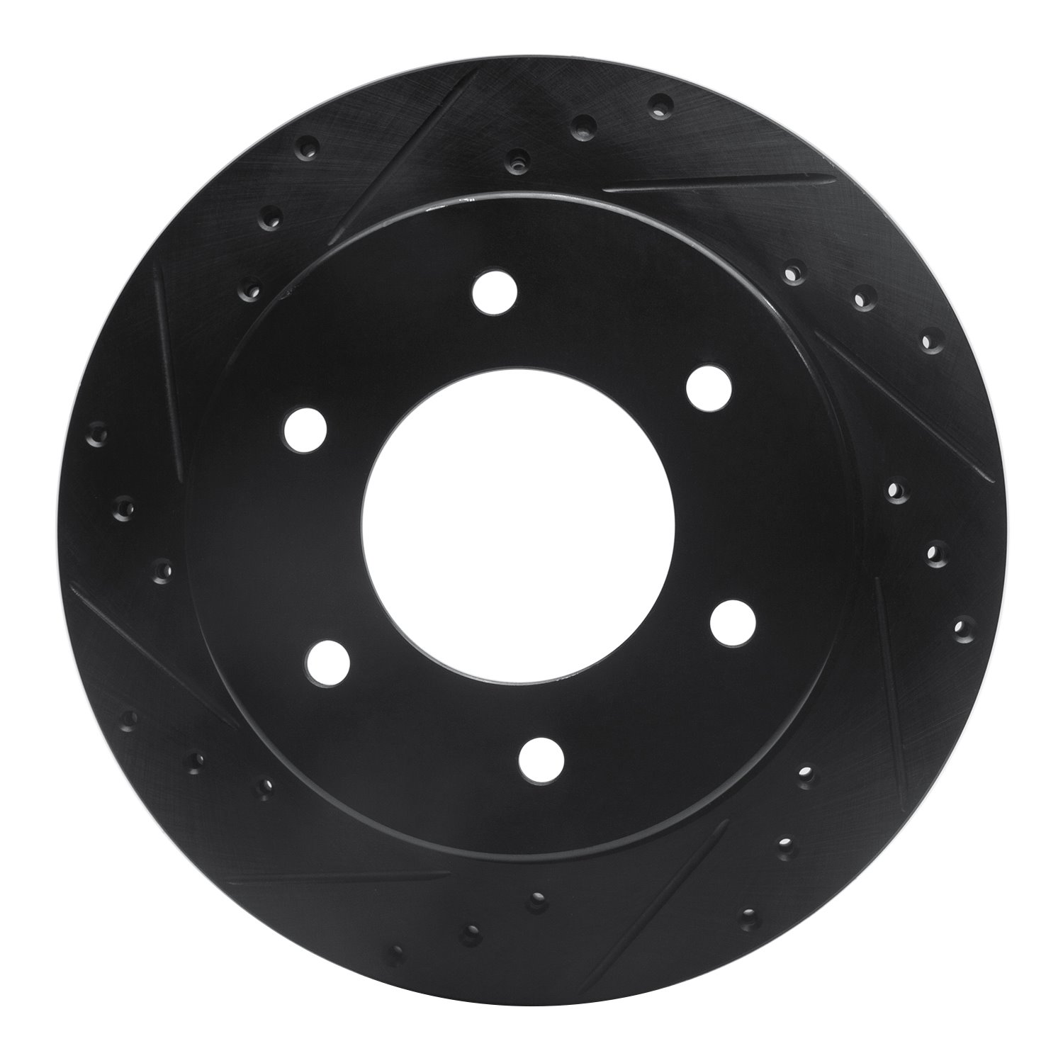 633-54276L Drilled/Slotted Brake Rotor [Black], Fits Select Ford/Lincoln/Mercury/Mazda, Position: Rear Left