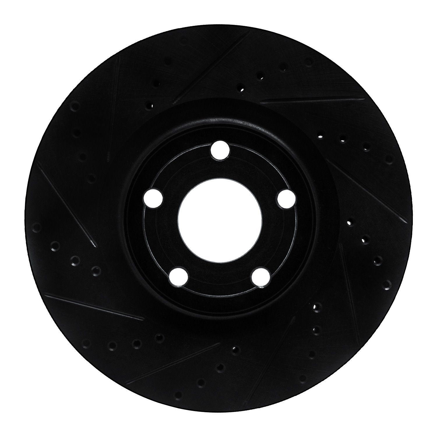 633-54281L Drilled/Slotted Brake Rotor [Black], Fits Select Ford/Lincoln/Mercury/Mazda, Position: Front Left