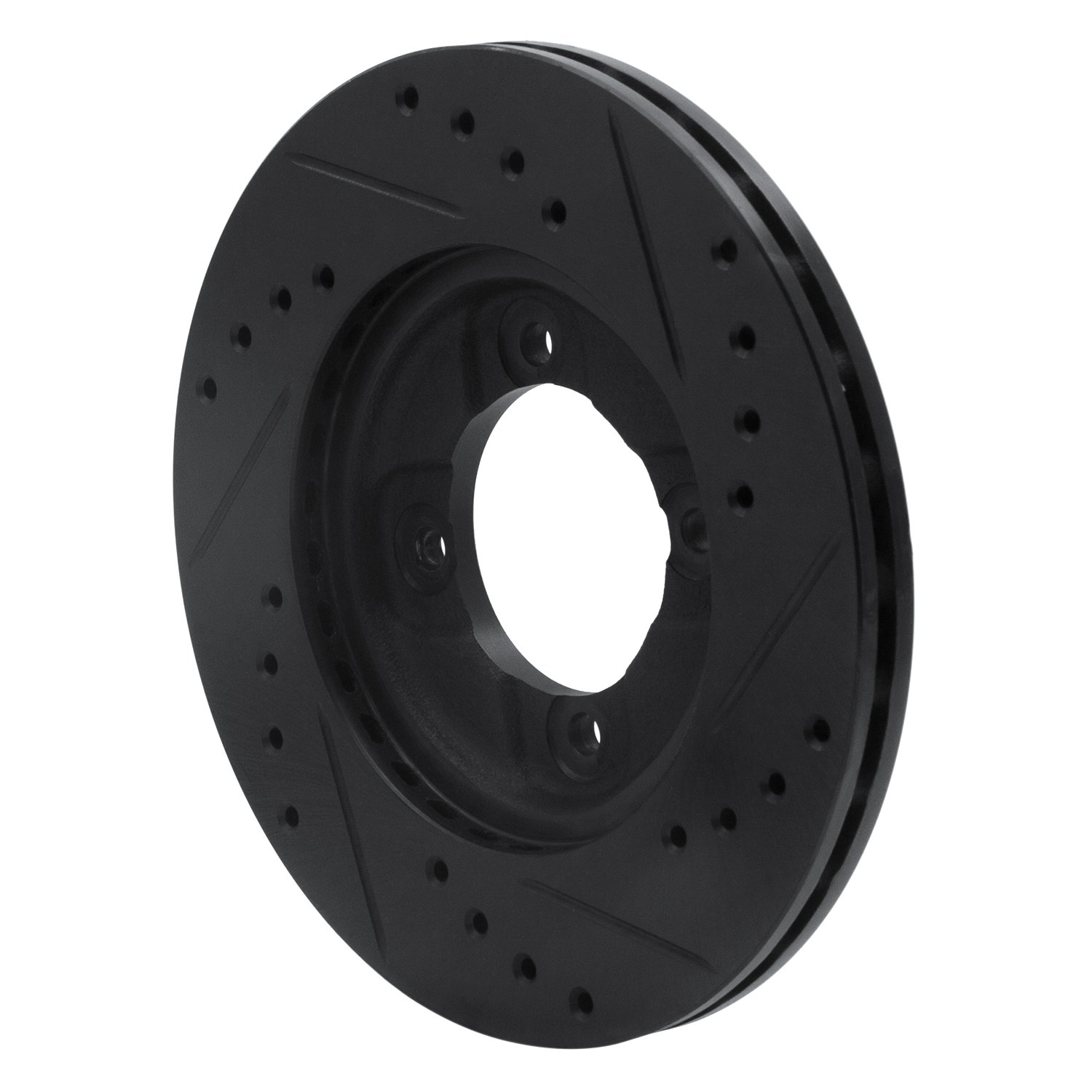 633-56000L Drilled/Slotted Brake Rotor [Black], 1986-1994 Ford/Lincoln/Mercury/Mazda, Position: Front Left