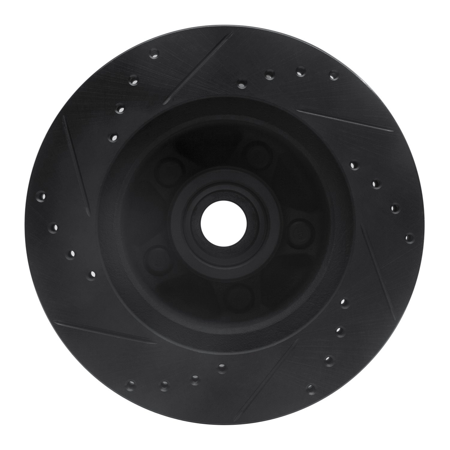 633-56008R Drilled/Slotted Brake Rotor [Black], 1979-1991 Ford/Lincoln/Mercury/Mazda, Position: Front Right