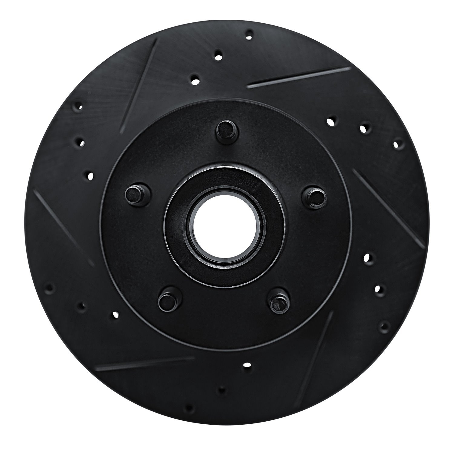 633-56011L Drilled/Slotted Brake Rotor [Black], 1990-1991 Ford/Lincoln/Mercury/Mazda, Position: Front Left
