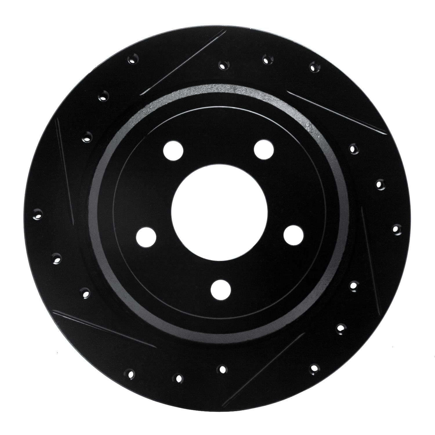 633-56020L Drilled/Slotted Brake Rotor [Black], 2003-2011 Ford/Lincoln/Mercury/Mazda, Position: Rear Left