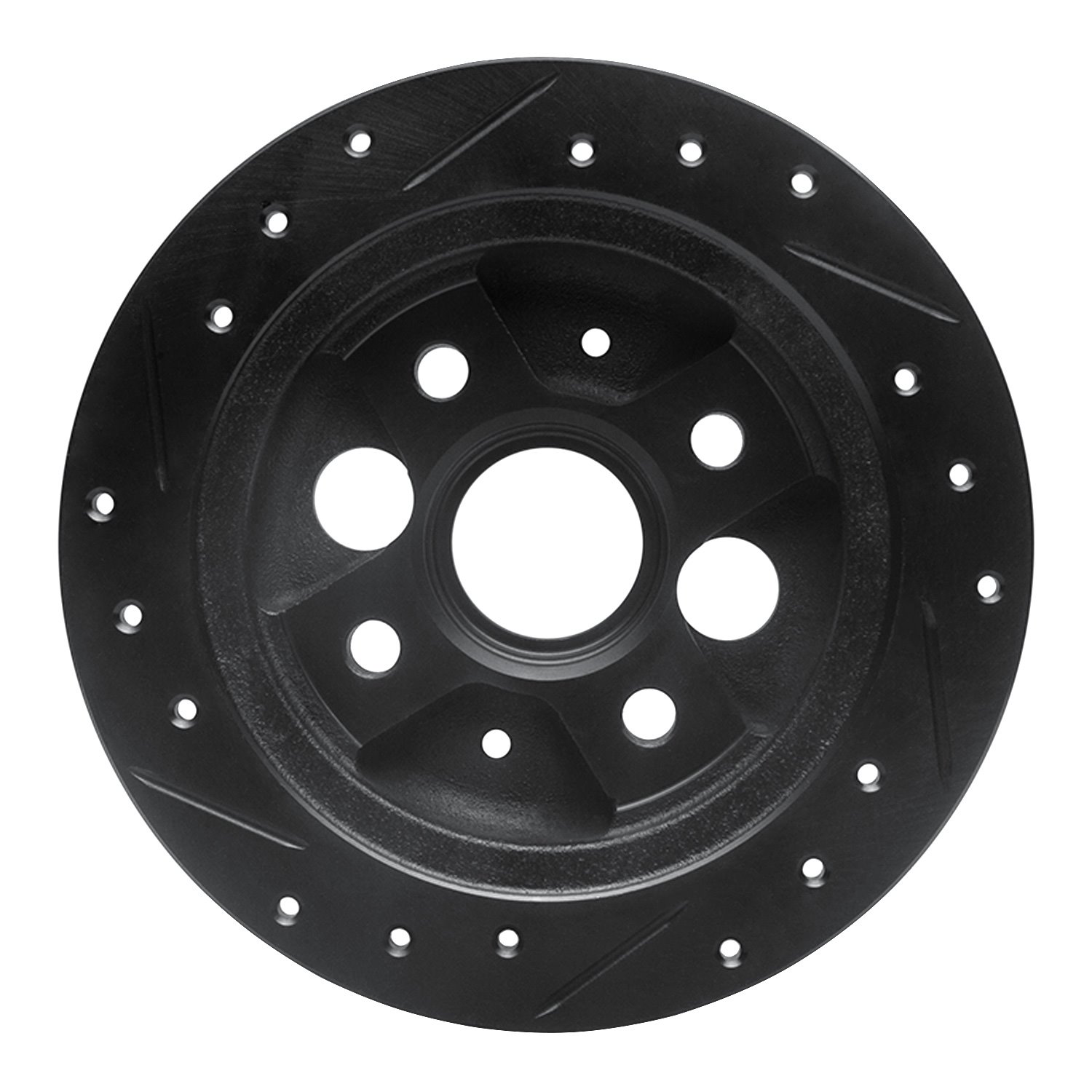 633-58000R Drilled/Slotted Brake Rotor [Black], 1986-1989 Acura/Honda, Position: Rear Right