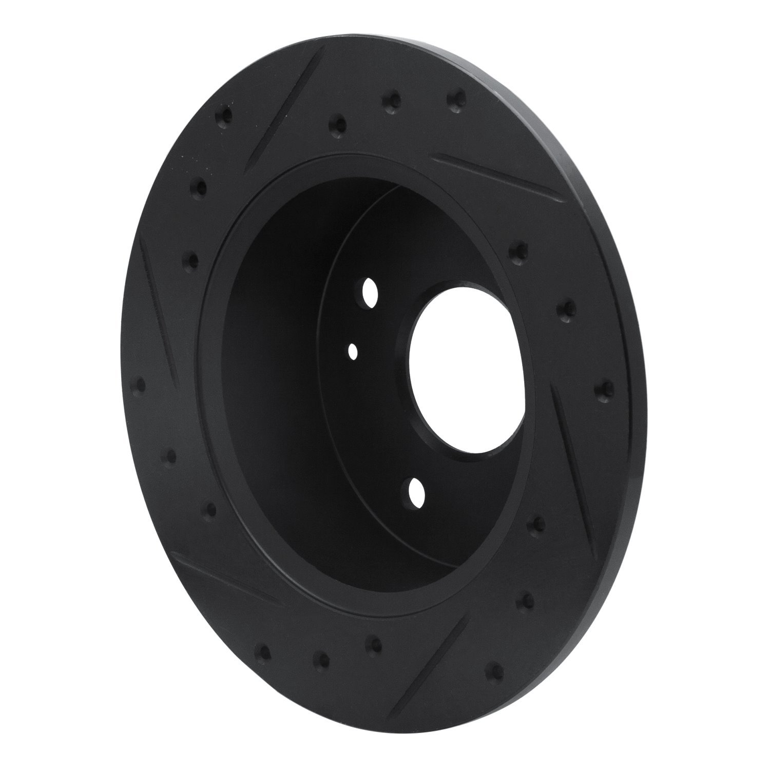 633-58007R Drilled/Slotted Brake Rotor [Black], 1992-1994 Acura/Honda, Position: Rear Right