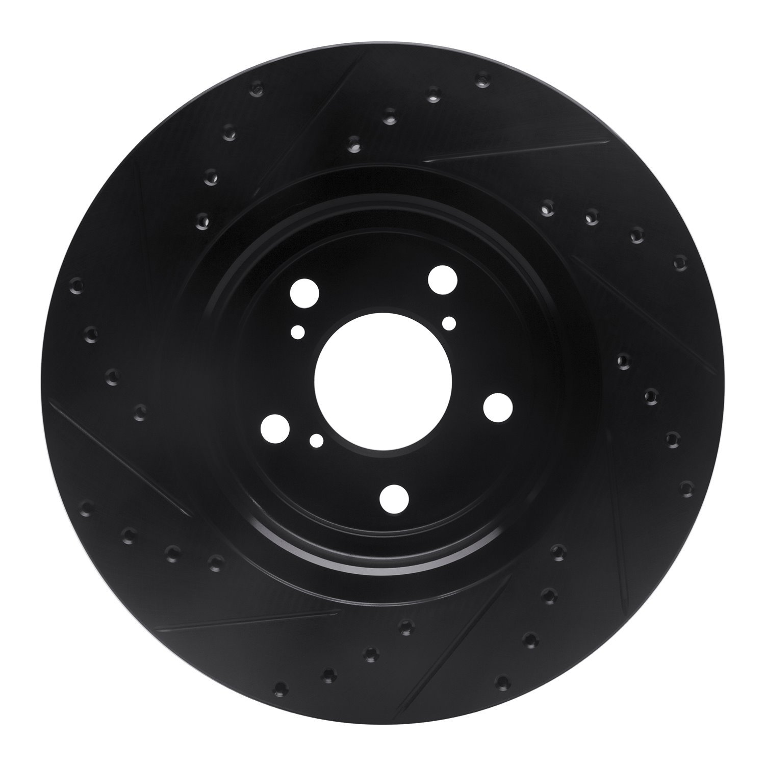Drilled/Slotted Brake Rotor [Black], 2017-2020 Acura/Honda
