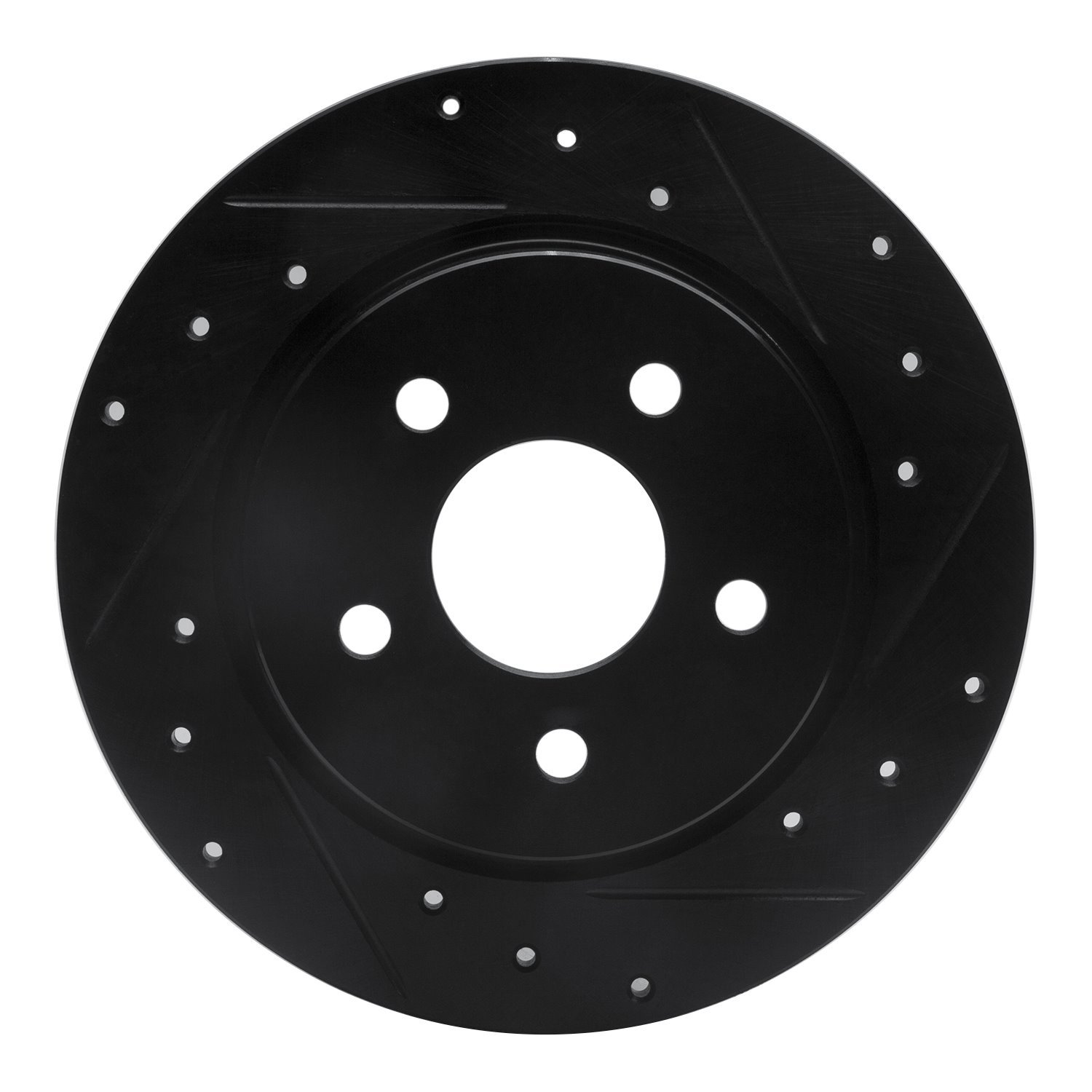 633-58038R Drilled/Slotted Brake Rotor [Black], Fits Select Acura/Honda, Position: Rear Right