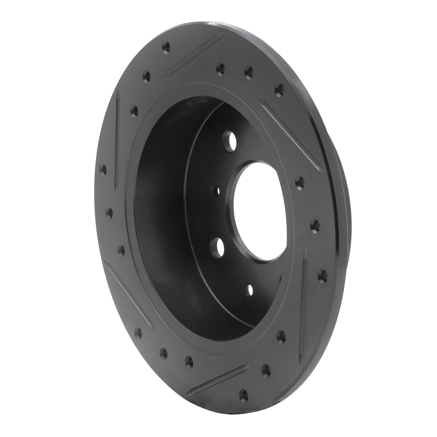 633-59014R Drilled/Slotted Brake Rotor [Black], 1988-2001 Acura/Honda, Position: Rear Right