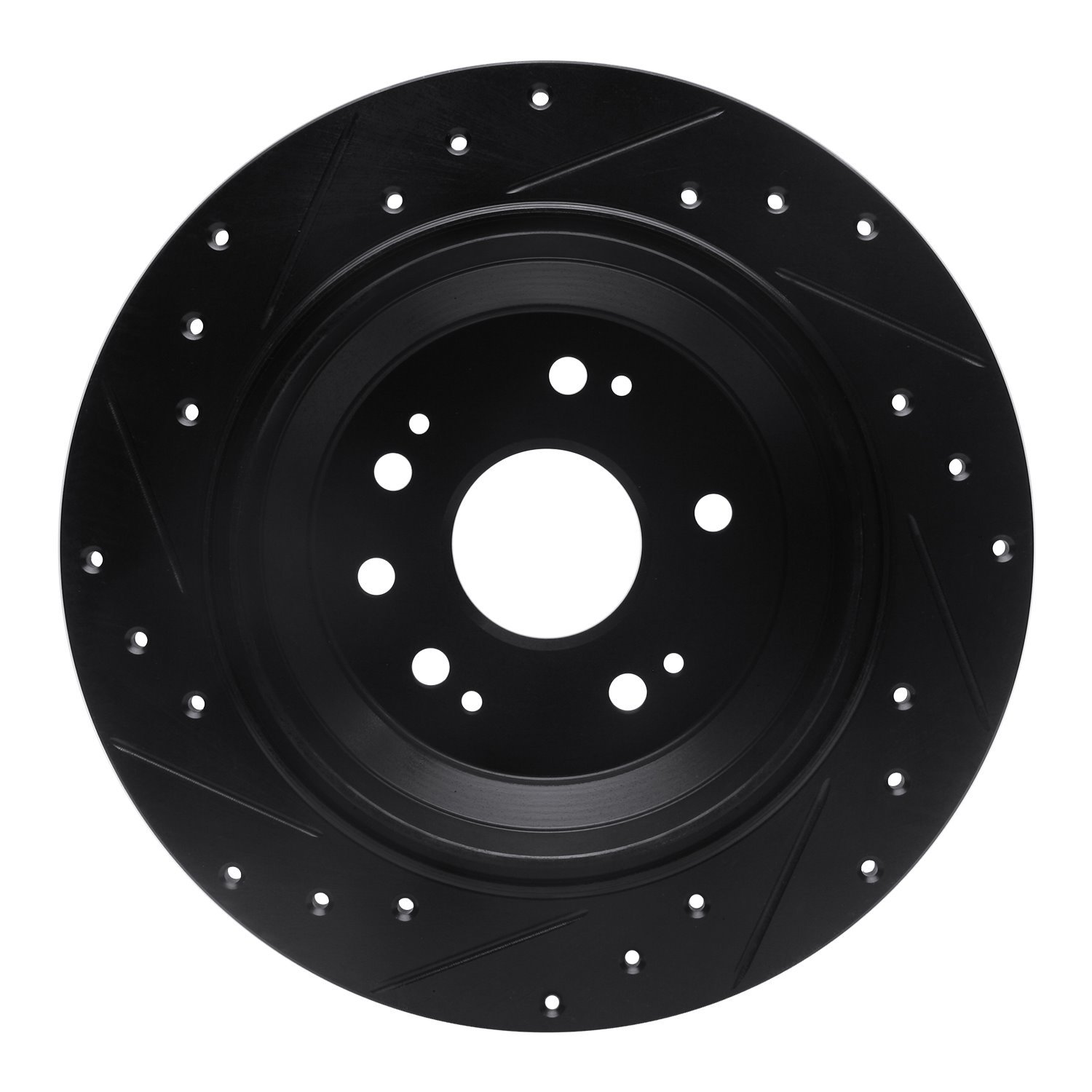 633-59033R Drilled/Slotted Brake Rotor [Black], 2010-2015 Acura/Honda, Position: Rear Right