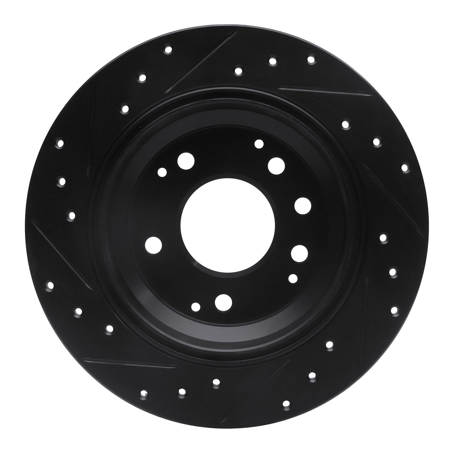 633-59041R Drilled/Slotted Brake Rotor [Black], 1991-1999 Multiple Makes/Models, Position: Rear Right