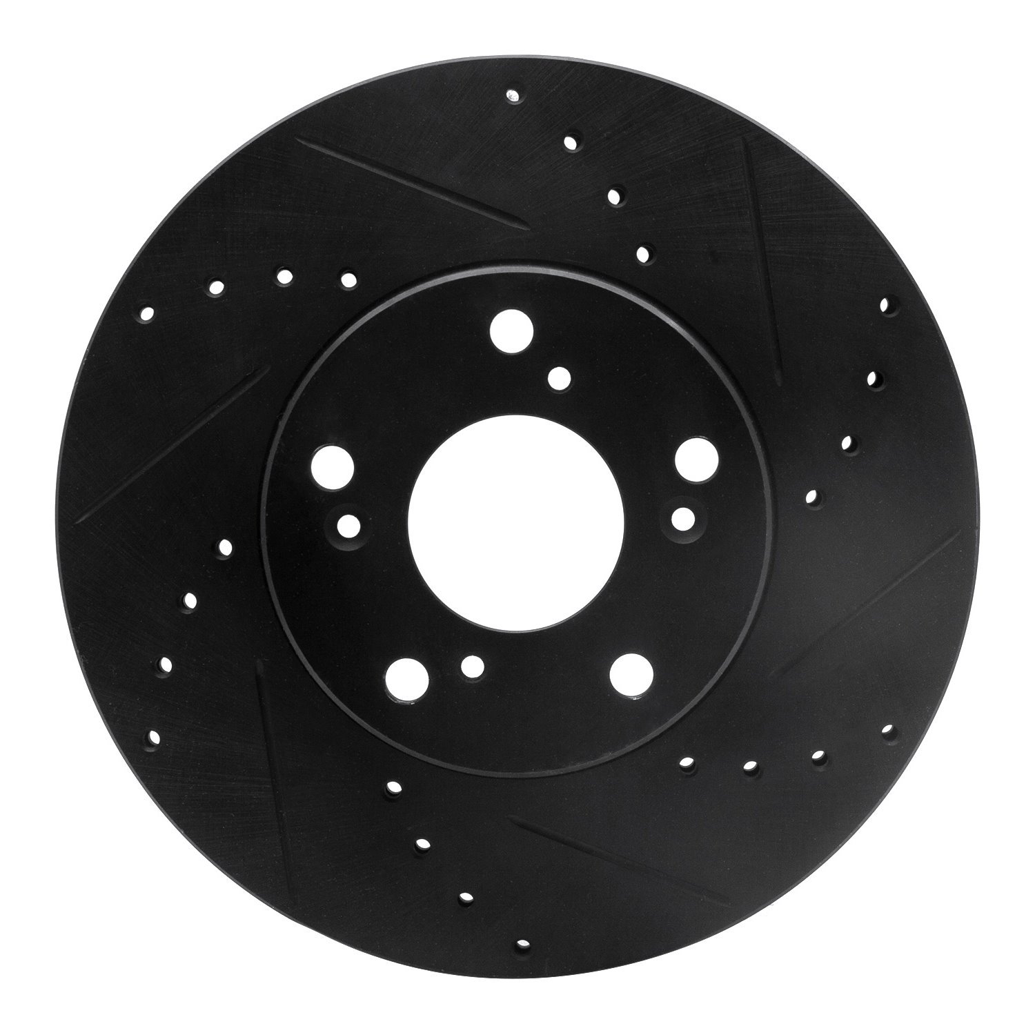 633-59042R Drilled/Slotted Brake Rotor [Black], 1998-2021 Acura/Honda, Position: Front Right