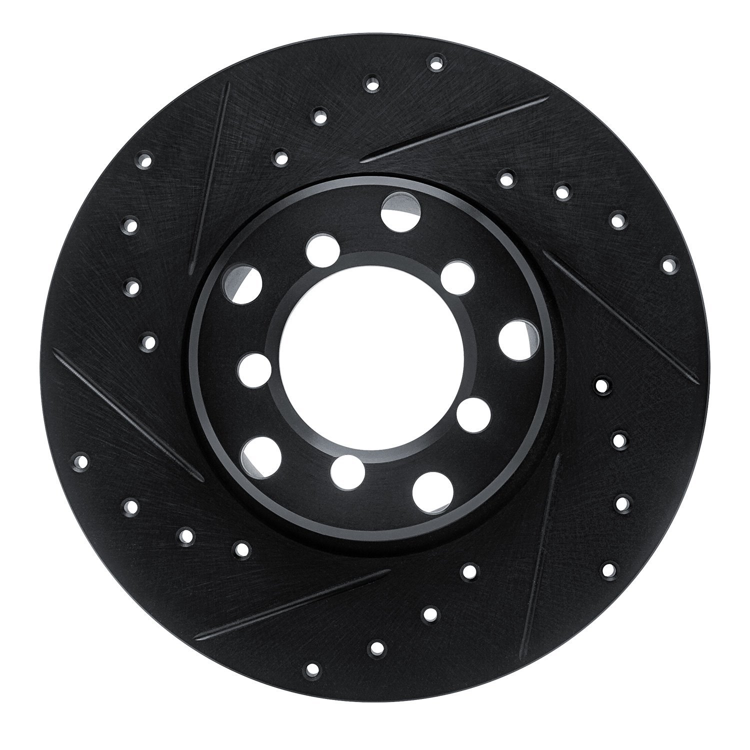 633-63002L Drilled/Slotted Brake Rotor [Black], 1965-1973 Mercedes-Benz, Position: Front Left