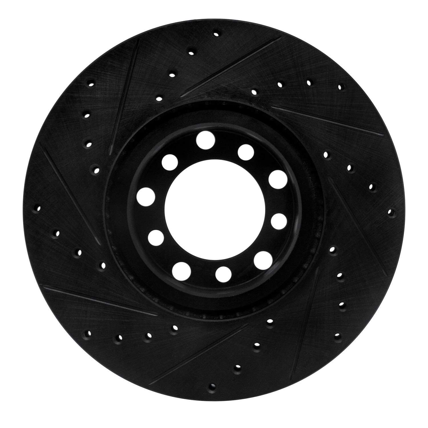 633-63007R Drilled/Slotted Brake Rotor [Black], 1982-1985 Mercedes-Benz, Position: Front Right