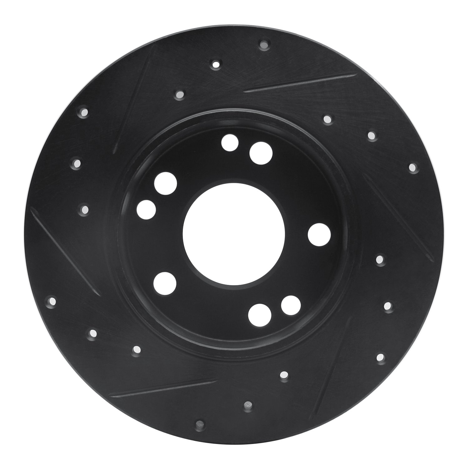 633-63011R Drilled/Slotted Brake Rotor [Black], 1983-1989 Mercedes-Benz, Position: Front Right