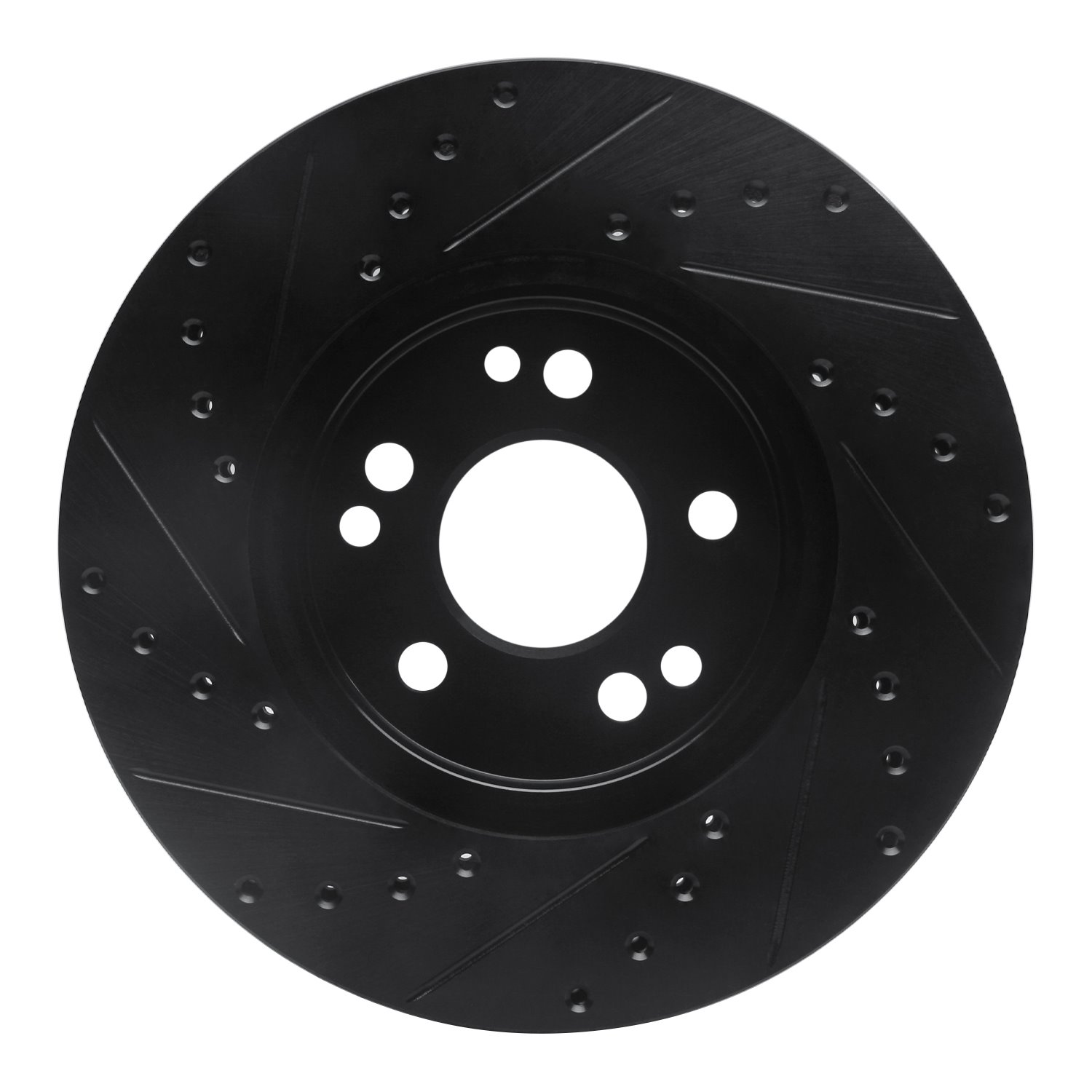 633-63019R Drilled/Slotted Brake Rotor [Black], 1990-1998 Mercedes-Benz, Position: Front Right