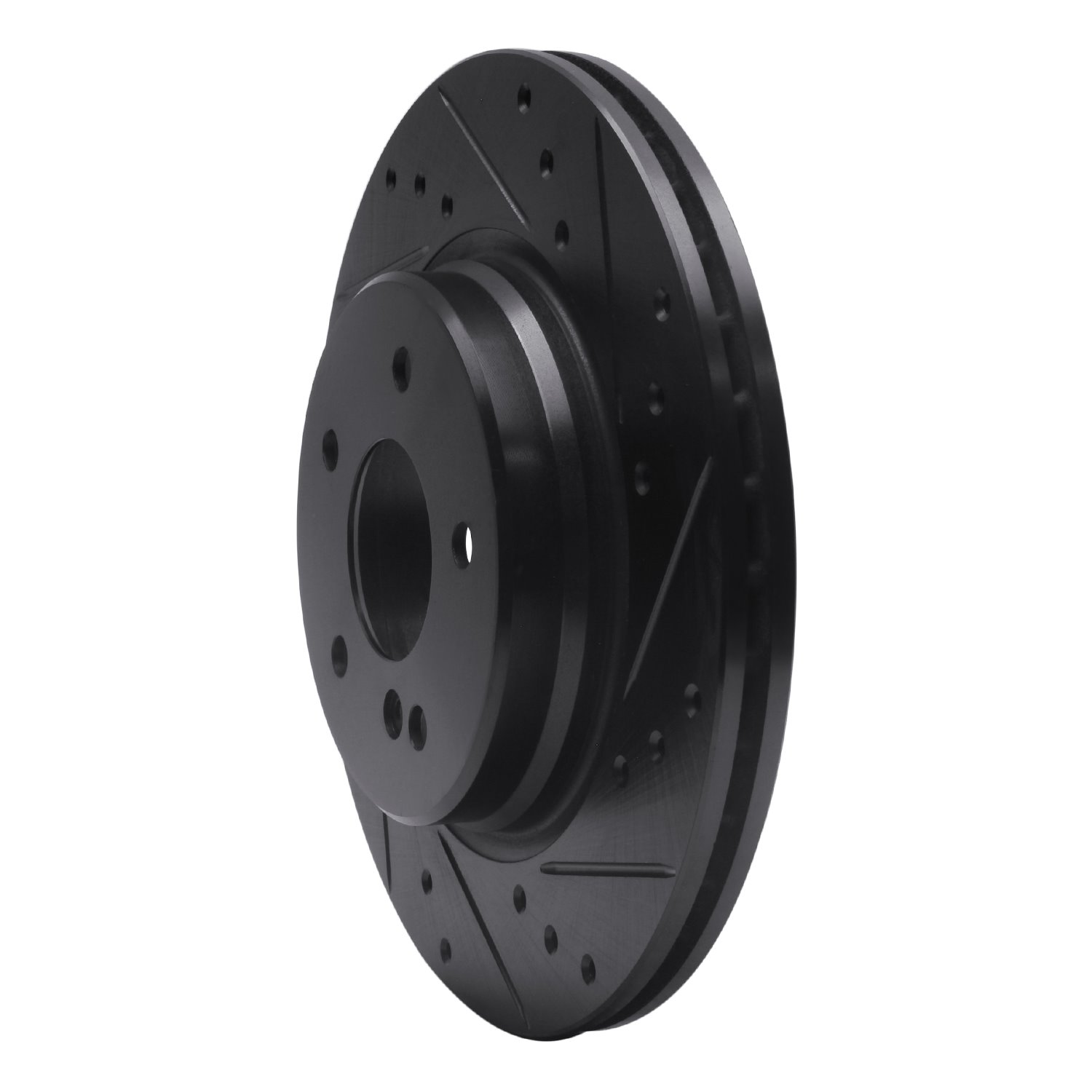 633-63040R Drilled/Slotted Brake Rotor [Black], 1998-2009 Multiple Makes/Models, Position: Rear Right