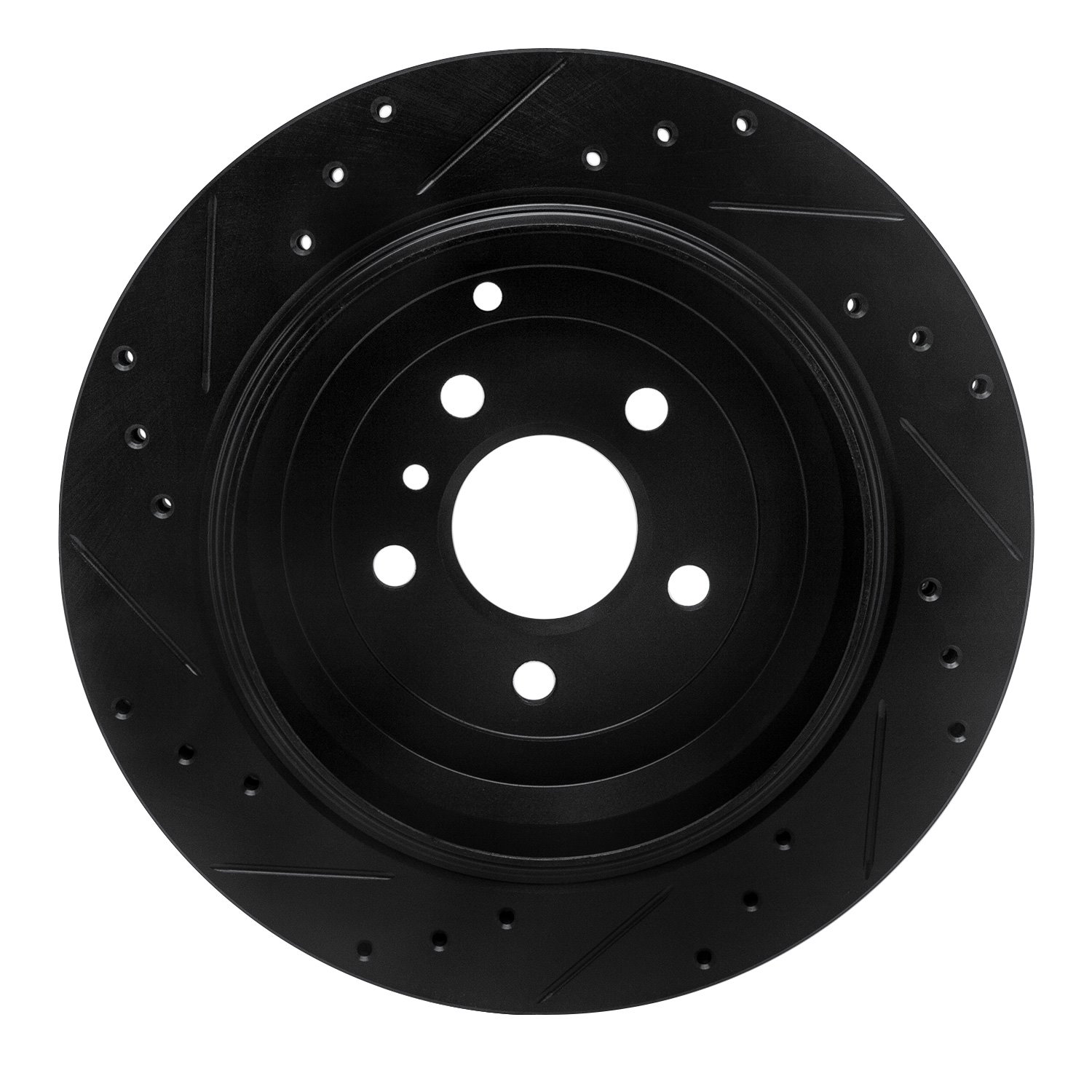 633-63131R Drilled/Slotted Brake Rotor [Black], 2006-2012 Mercedes-Benz, Position: Rear Right