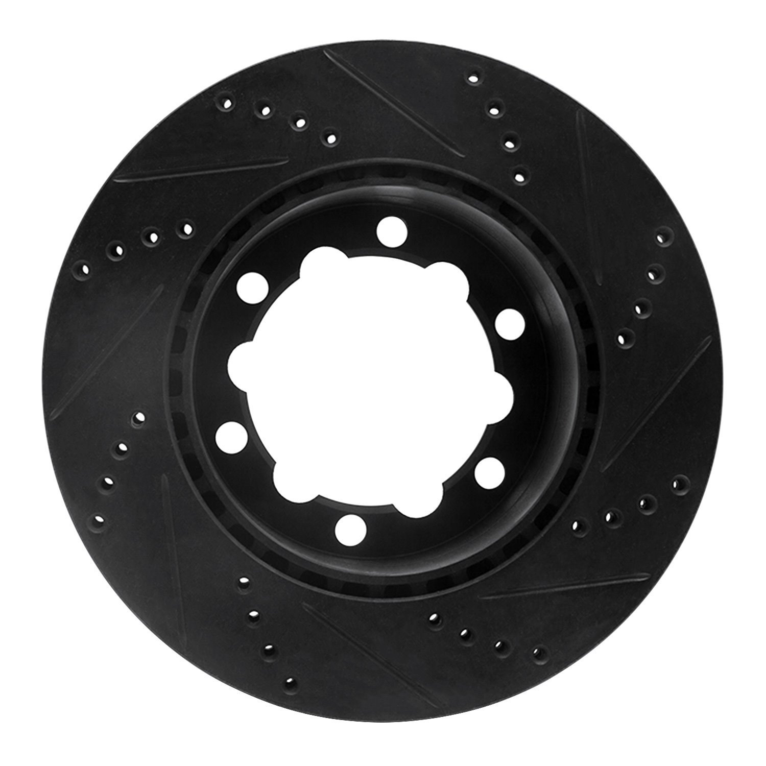 633-63134L Drilled/Slotted Brake Rotor [Black], Fits Select Multiple Makes/Models, Position: Rear Left,Rr Left