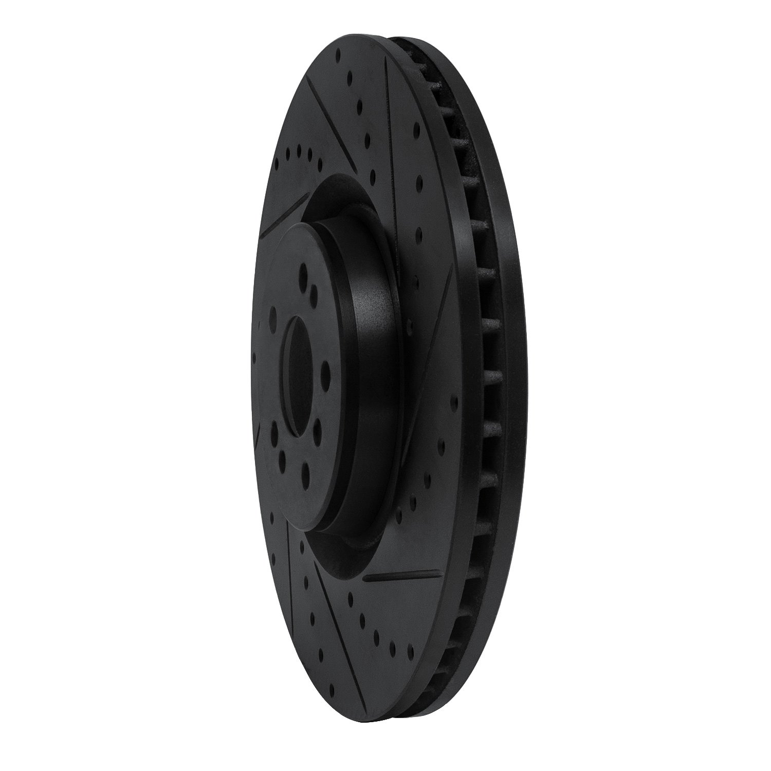 633-63136R Drilled/Slotted Brake Rotor [Black], 2007-2009 Mercedes-Benz, Position: Front Right