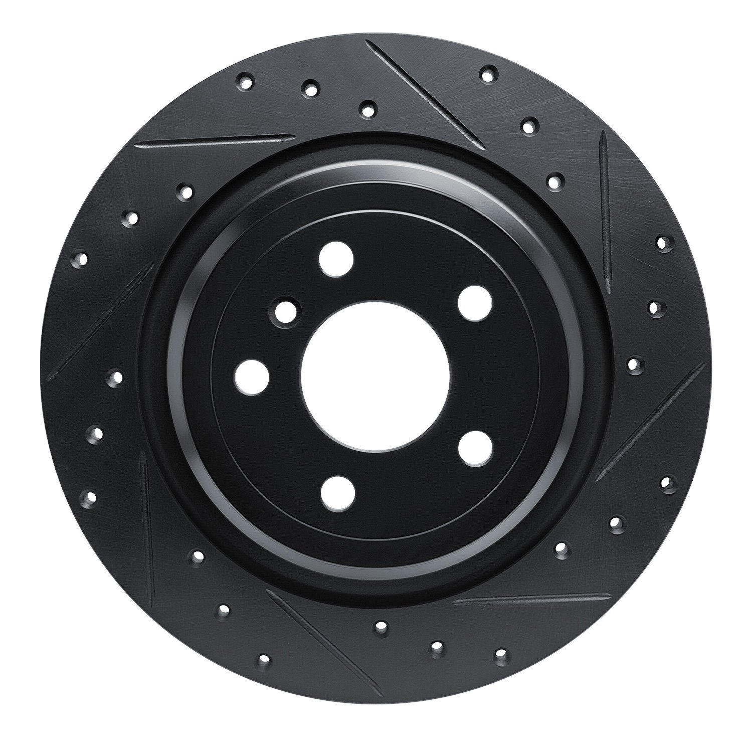 633-63143R Drilled/Slotted Brake Rotor [Black], 2012-2018 Mercedes-Benz, Position: Rear Right