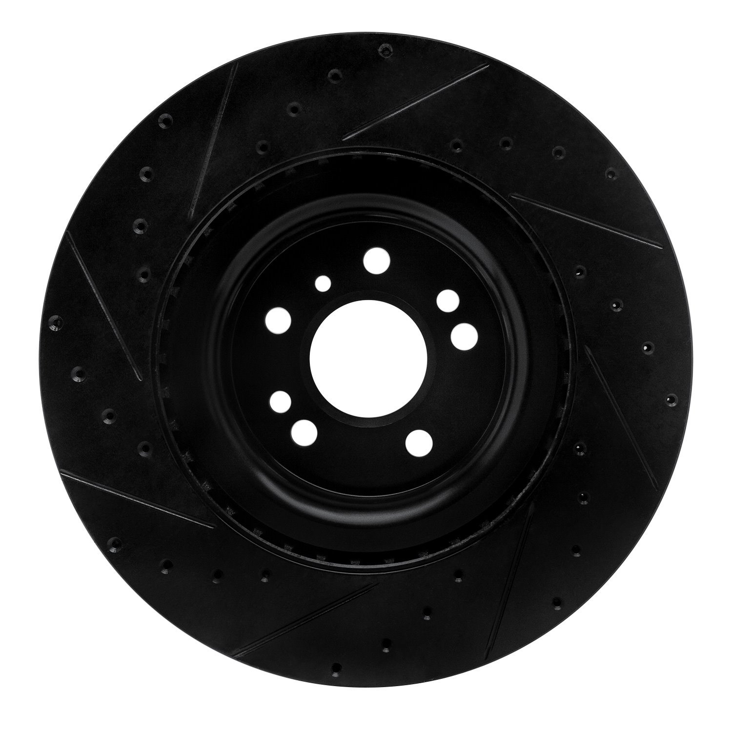 633-63146R Drilled/Slotted Brake Rotor [Black], 2013-2019 Mercedes-Benz, Position: Front Right