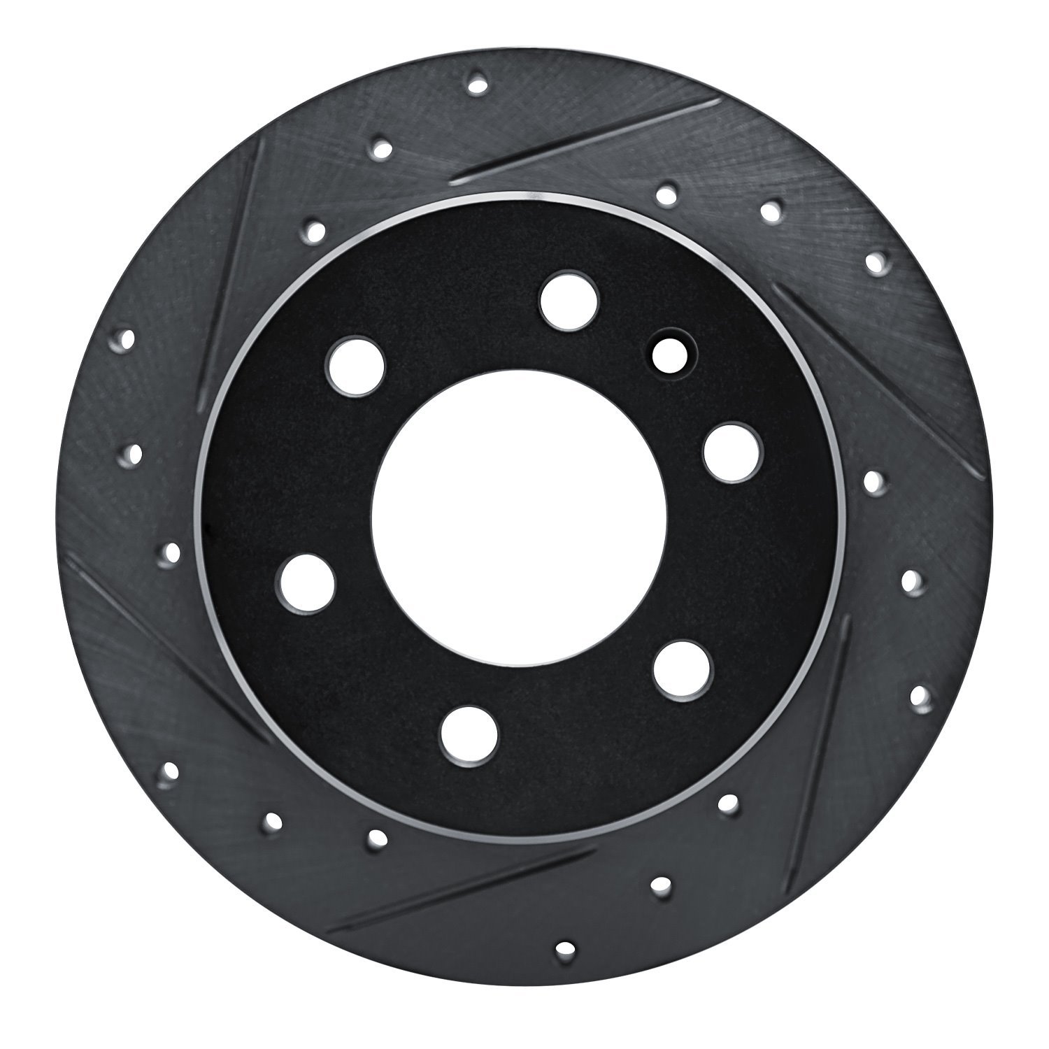 633-63174L Drilled/Slotted Brake Rotor [Black], Fits Select Multiple Makes/Models, Position: Rr Left,Rear Left