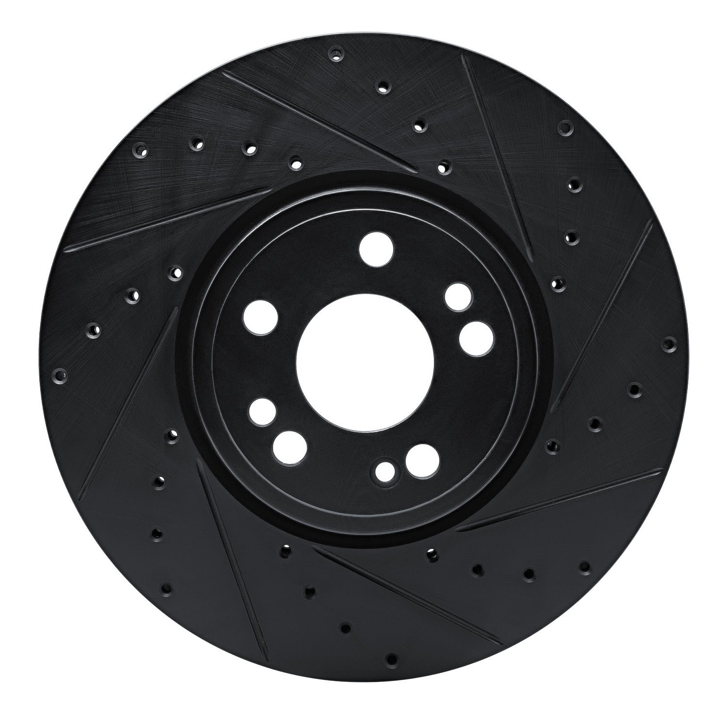633-63181R Drilled/Slotted Brake Rotor [Black], Fits Select Mercedes-Benz, Position: Front Right