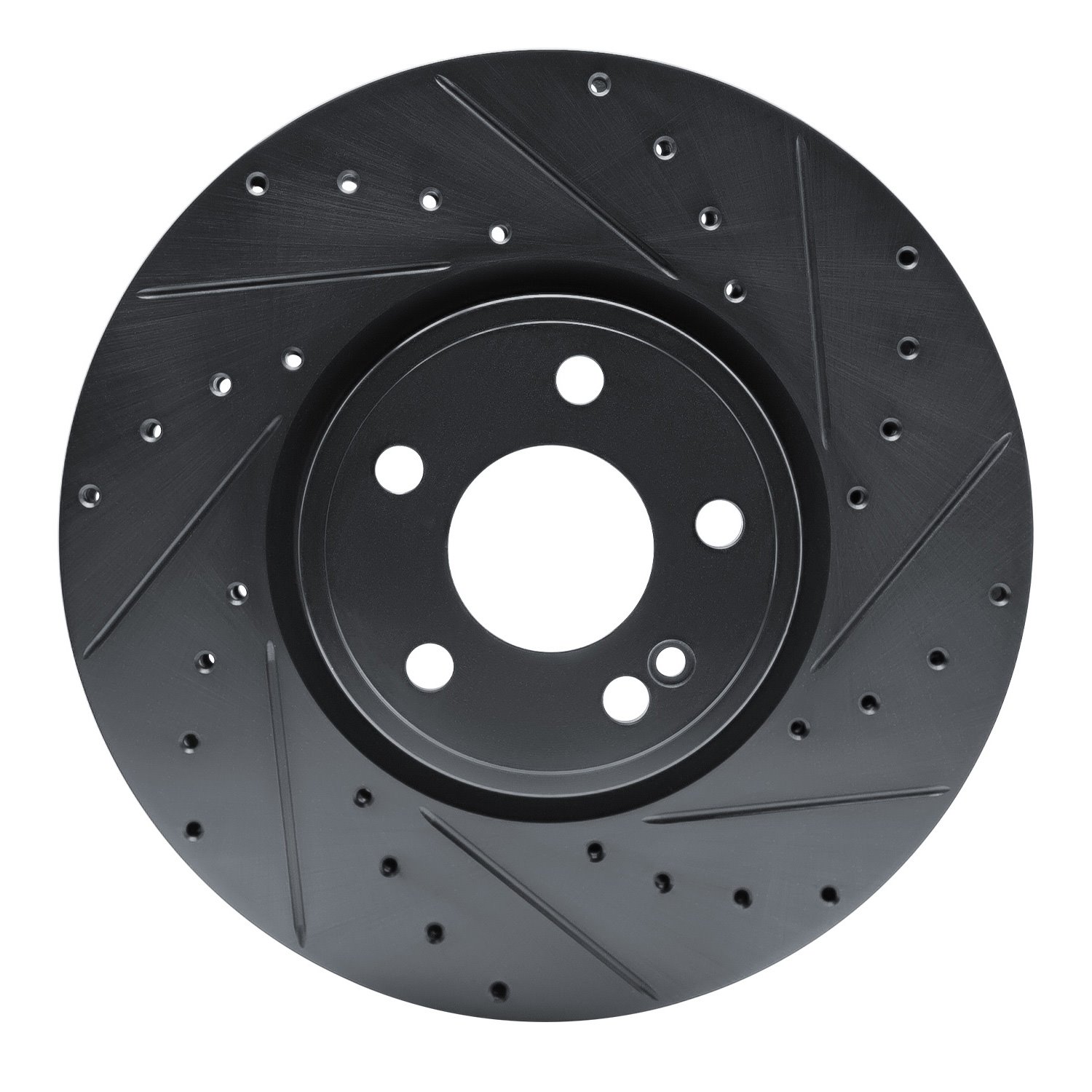 633-63185R Drilled/Slotted Brake Rotor [Black], Fits Select Mercedes-Benz, Position: Front Right