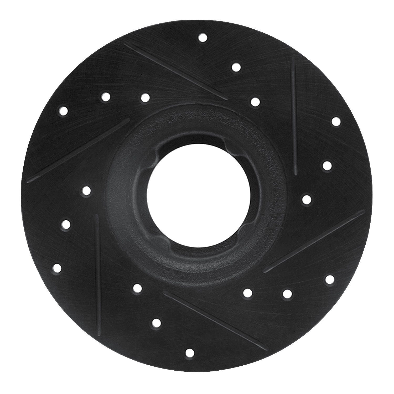 633-64001L Drilled/Slotted Brake Rotor [Black], 1963-1979 Multiple Makes/Models, Position: Front Left