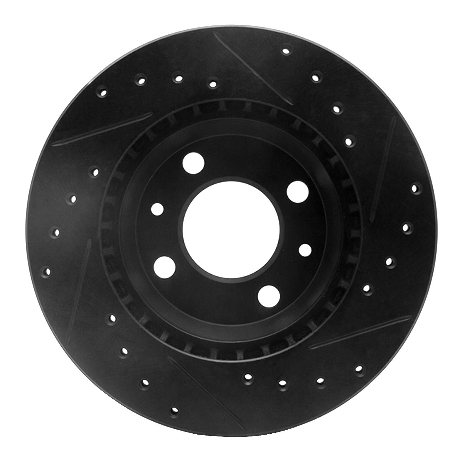 Drilled/Slotted Brake Rotor [Black], 1987-1993 GM