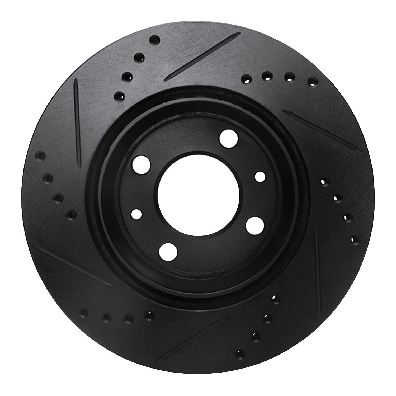 633-65005R Drilled/Slotted Brake Rotor [Black], 1987-1993 GM, Position: Front Right