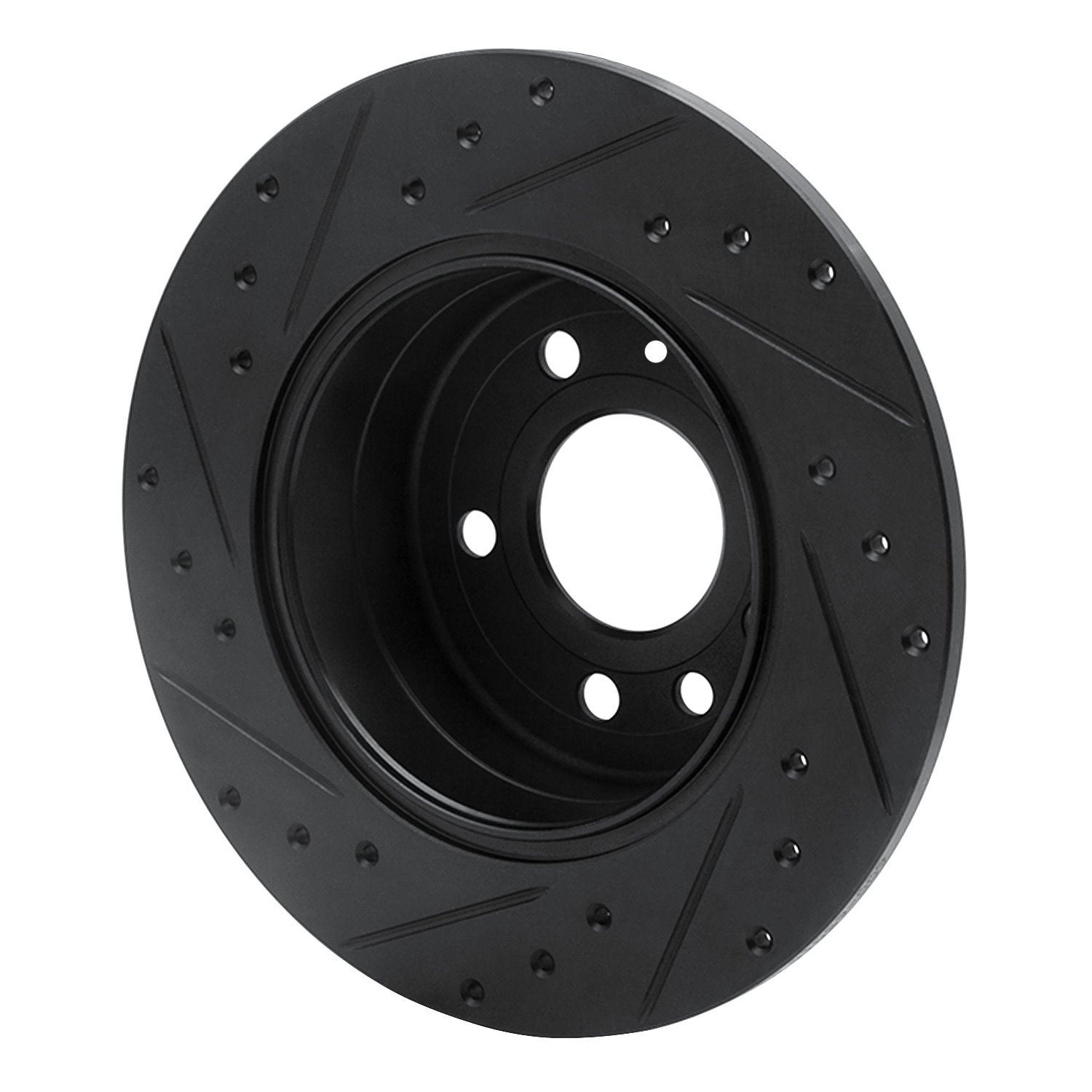633-65010R Drilled/Slotted Brake Rotor [Black], 1997-2008 GM, Position: Rear Right