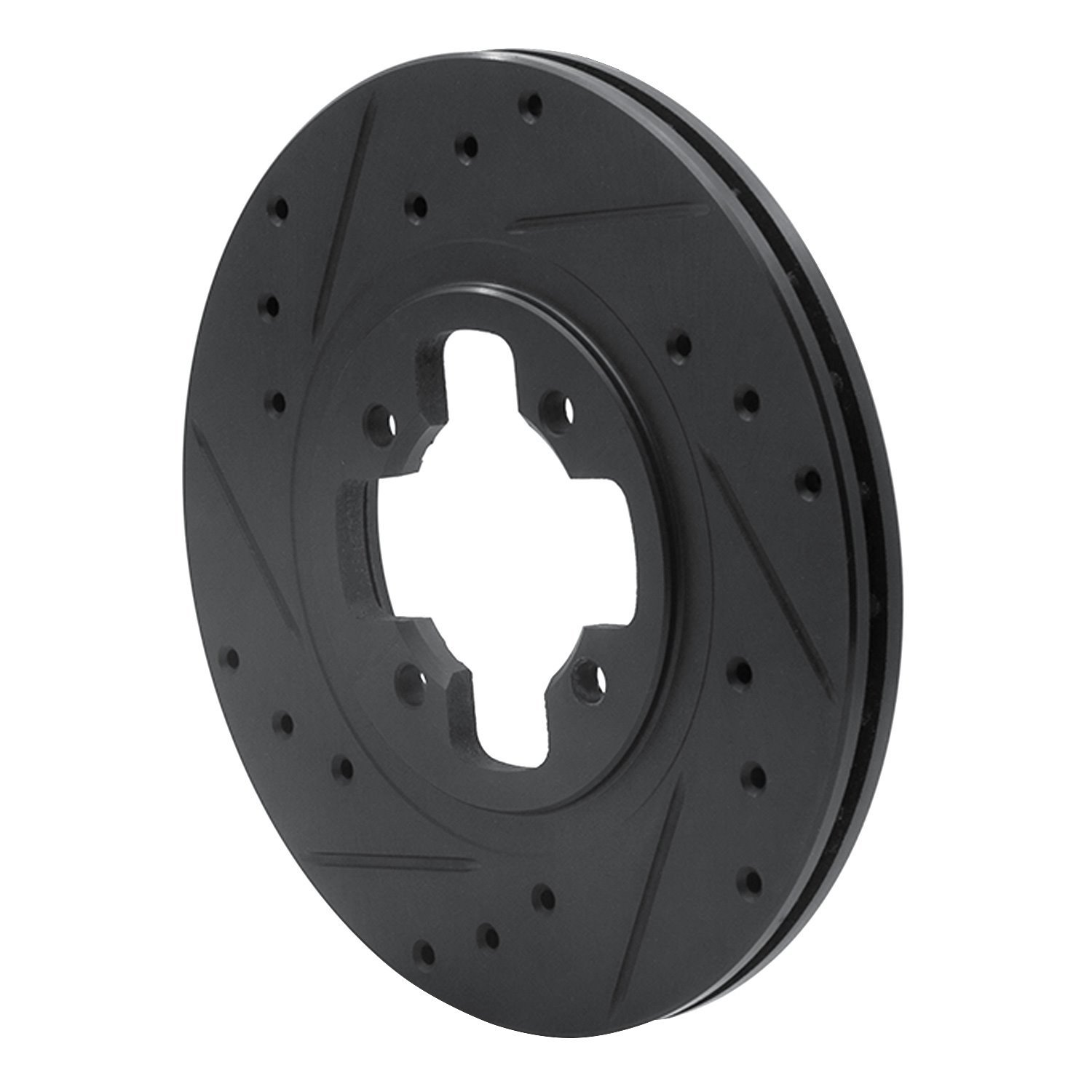 Drilled/Slotted Brake Rotor [Black], 1981-1988 Infiniti/Nissan