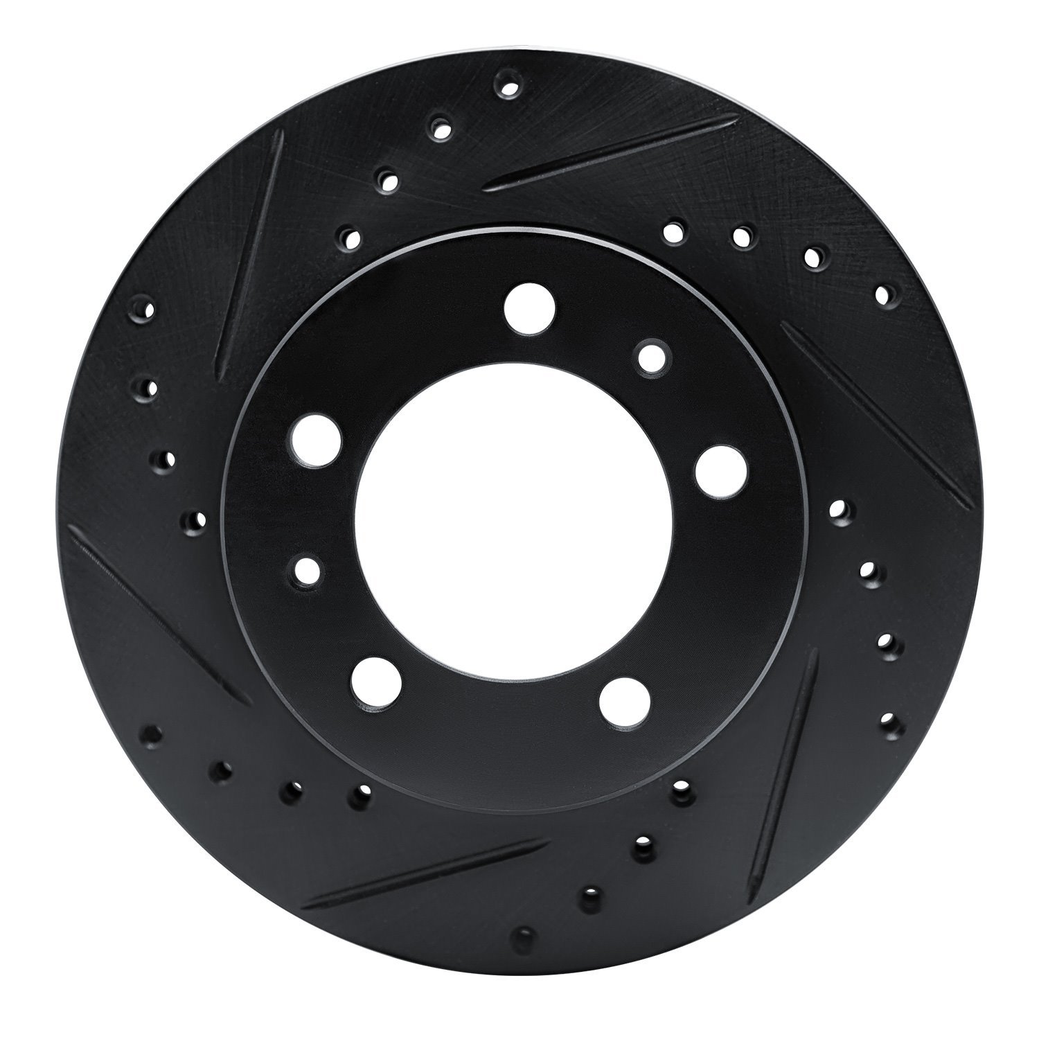 633-67082L Drilled/Slotted Brake Rotor [Black], 1987-1988 Infiniti/Nissan, Position: Front Left