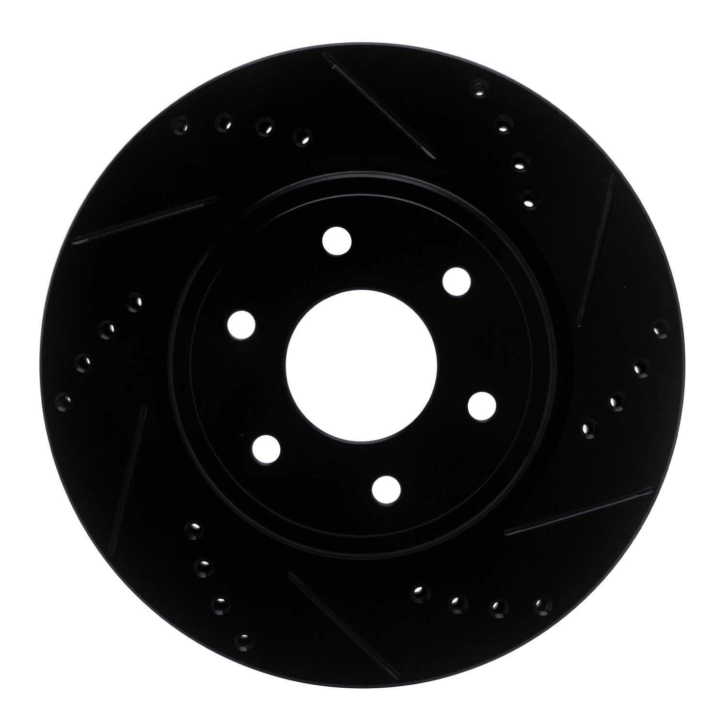 633-67092R Drilled/Slotted Brake Rotor [Black], Fits Select Multiple Makes/Models, Position: Front Right