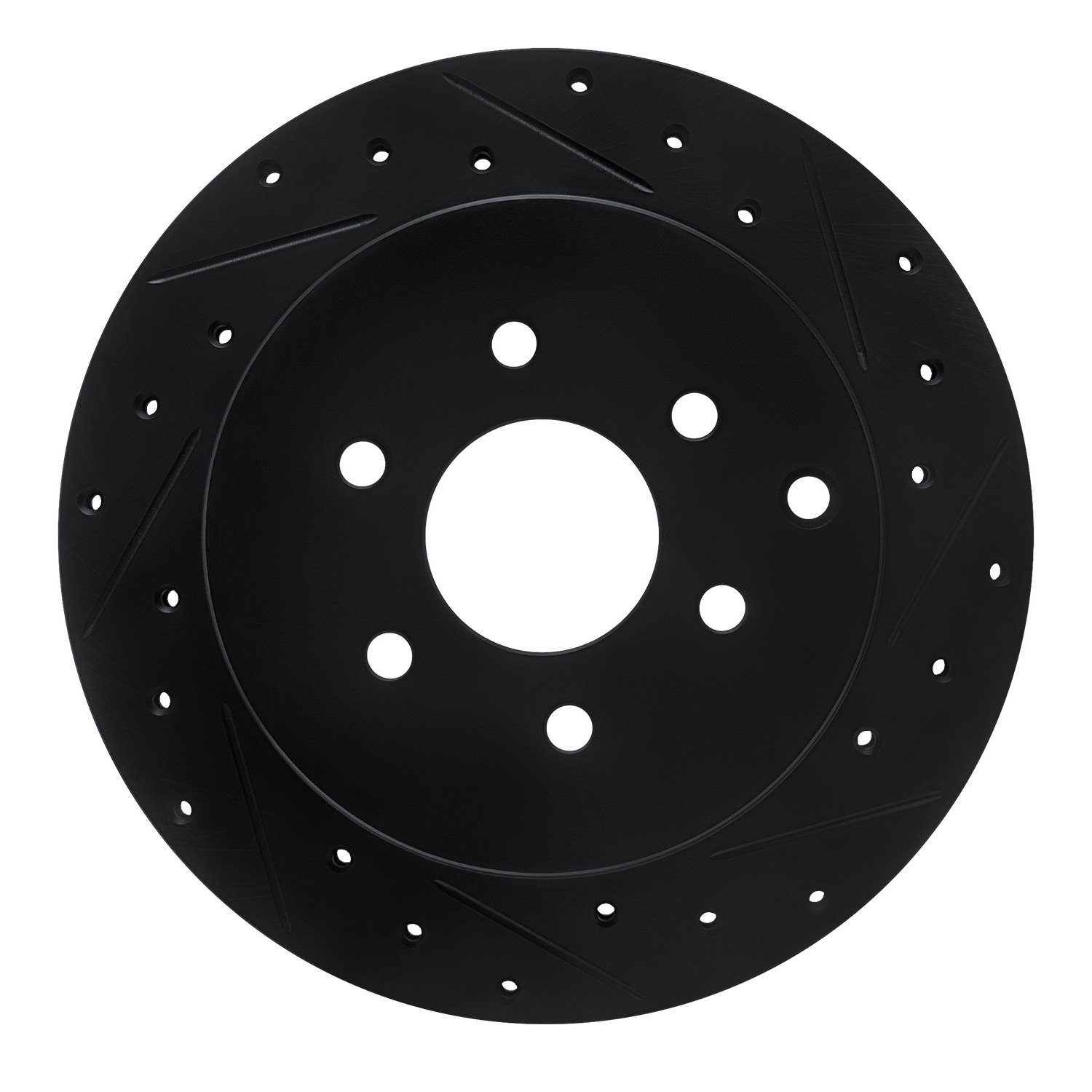633-67093R Drilled/Slotted Brake Rotor [Black], 2005-2012 Infiniti/Nissan, Position: Rear Right
