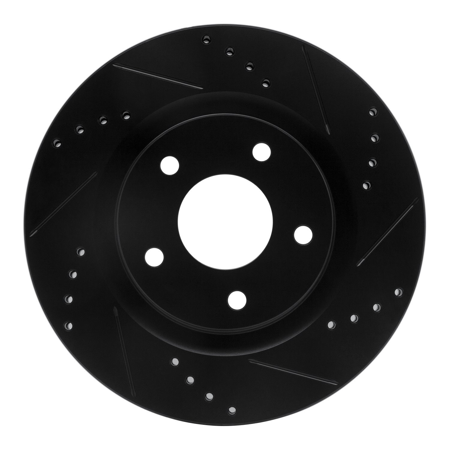 Drilled/Slotted Brake Rotor [Black], 2011-2019 Infiniti/Nissan