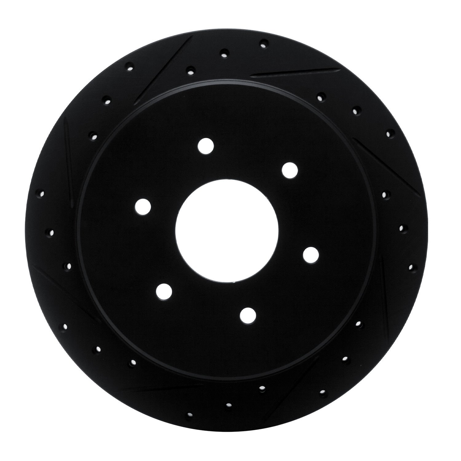 633-67110L Drilled/Slotted Brake Rotor [Black], Fits Select Infiniti/Nissan, Position: Rear Left