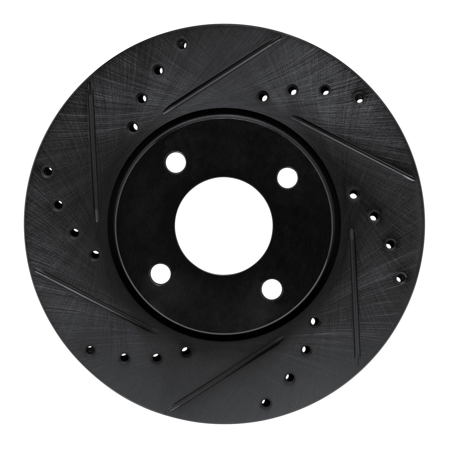 633-67112L Drilled/Slotted Brake Rotor [Black], Fits Select Infiniti/Nissan, Position: Front Left